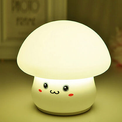 Creative Cartoon Mushroom Silicone Night Light LED Table Lamp