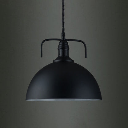 Industrial Vintage Pot Lid Dome 1-Light Pendant Light