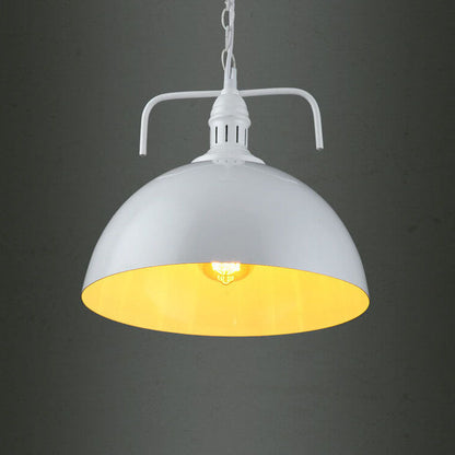 Industrial Vintage Pot Lid Dome 1-Light Pendant Light
