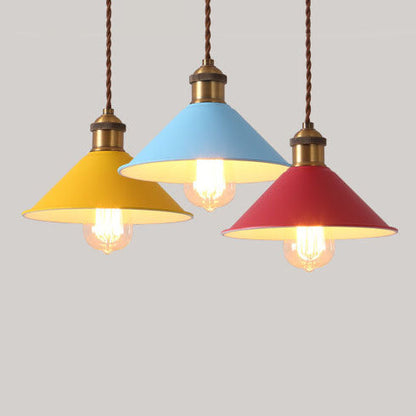 Nordic Macaron Bell Shade Metal 1-Light Pendant Light