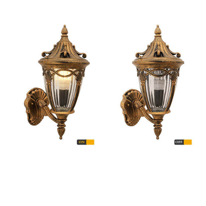 مصباح حائط خارجي مقاوم للماء من خشب القيقب الأوروبي مزود بمصباح واحد 