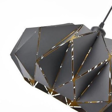 Vintage Wrought Iron Geometric Diamond Pendant Light