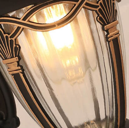 مصباح حائط خارجي مقاوم للماء من خشب القيقب الأوروبي مزود بمصباح واحد 