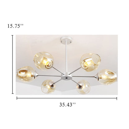 Cup Shade 3-6 Light Semi-Flush Mount Lighting