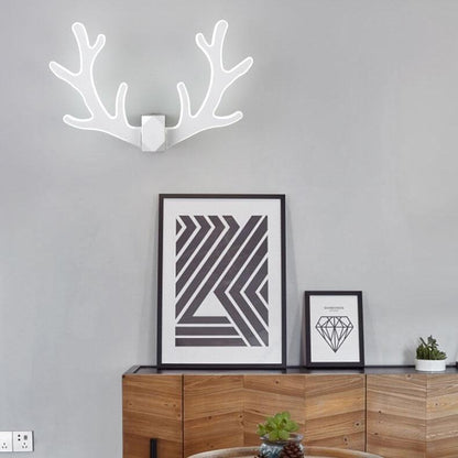 شمعدان بسيط على شكل قرن غزال مزود بإضاءة LED ومُسلّح 