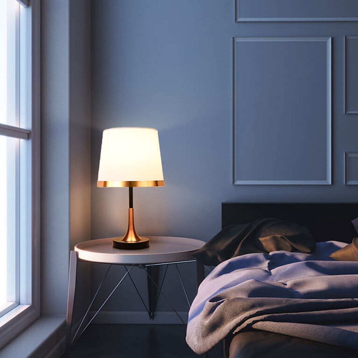 European Retro Fabric 1-Light Table Lamp