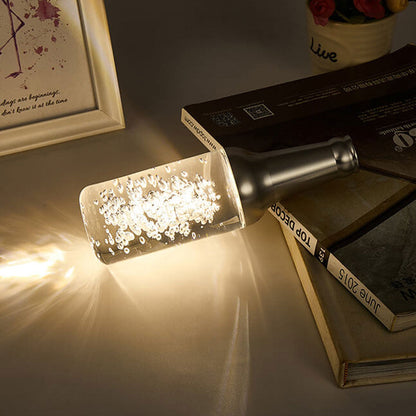 Creative Luminous Wine Bottle Rechargeable Touch Decorative LED Table Lamp