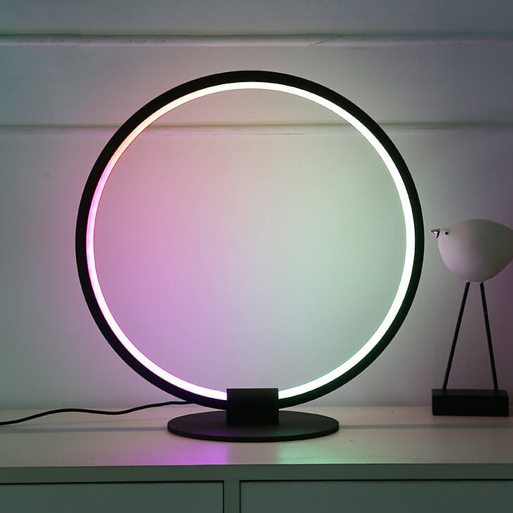 Modern Acrylic Ring Design RGB Lighting LED Table Lamp