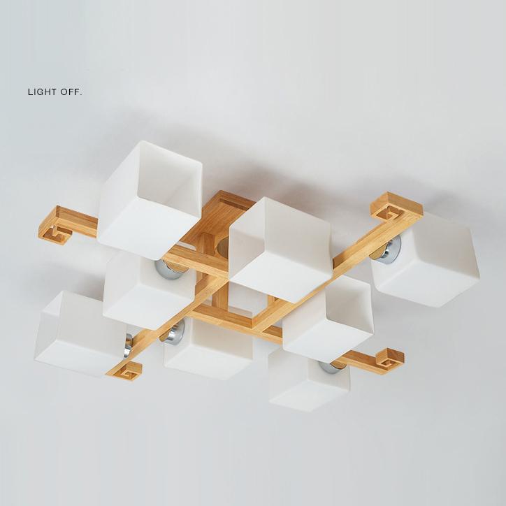 Nordic Modern Creative Solid Wood 4/5/8/9 Lights Flush Mount Ceiling Light