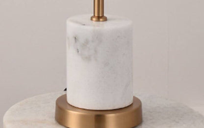 Modern Creative Glass Orb Marble Base 1-Light LED Table Lamp