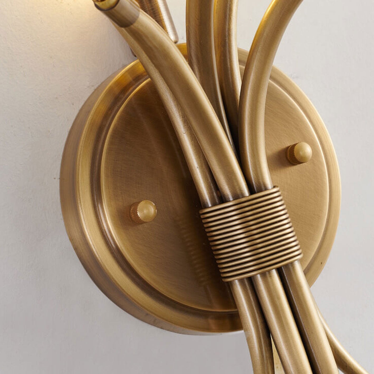 Modern Luxury Glass Dandelion Flower Design Brass 1-Light Wall Sconce Lamp