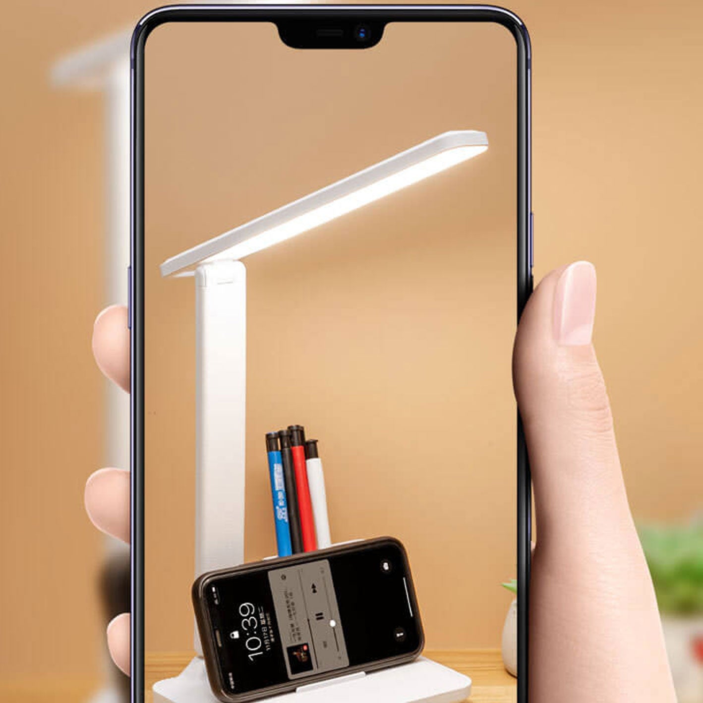 Simple Folding Pen Holder USB Eye Protection LED Reading Desk Lamp