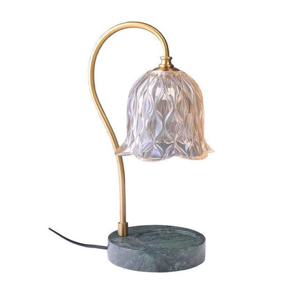 Modern Suzutan Glass Marble Base 1-Light Melting Wax Table Lamp