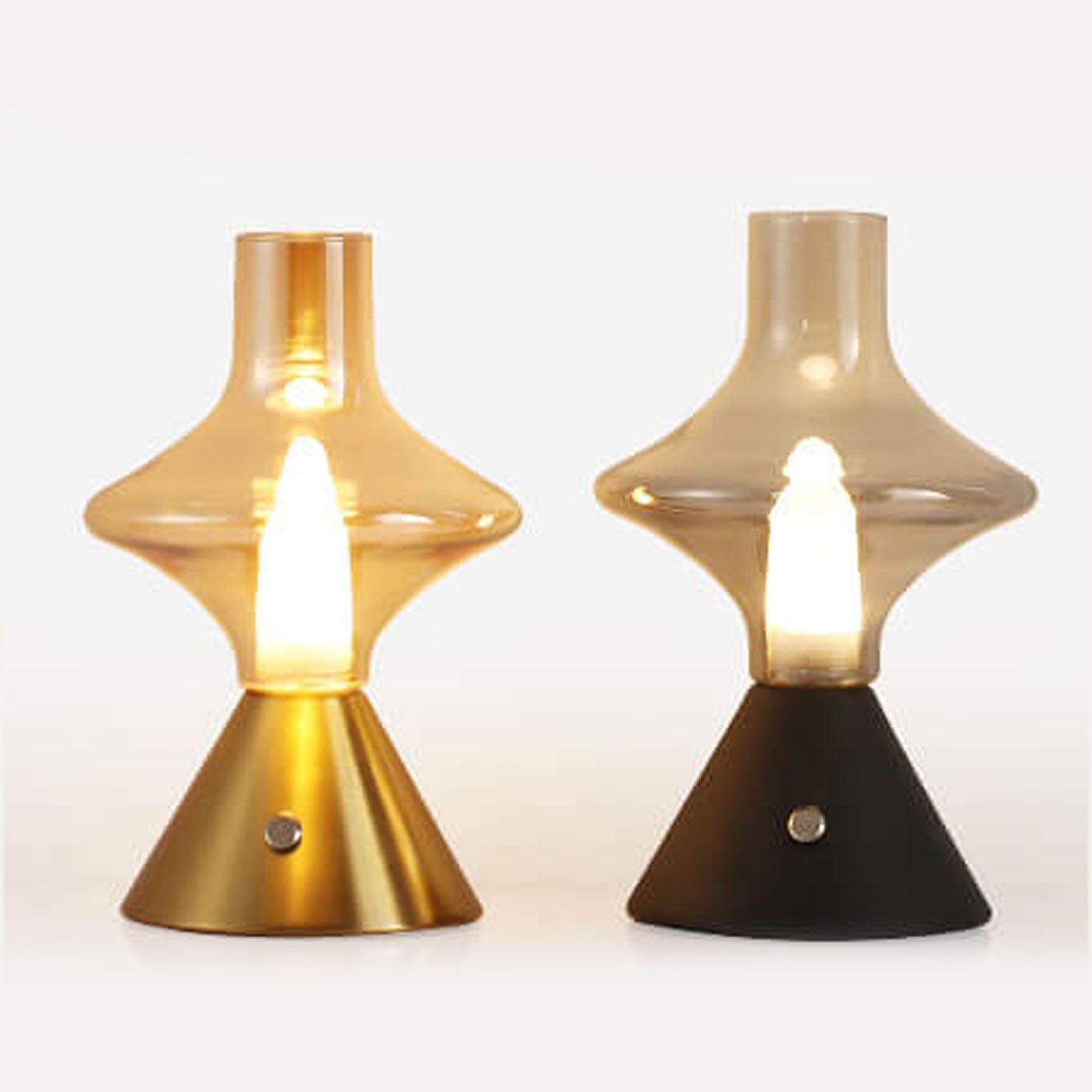 Nordic Retro High Boron Glass USB Charging LED Night Light Table Lamp