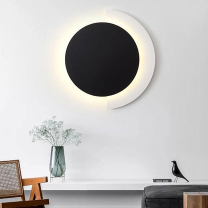 Nordic Postmodern Solid Color Wrought Iron Acrylic LED Wall Sconce Lamp