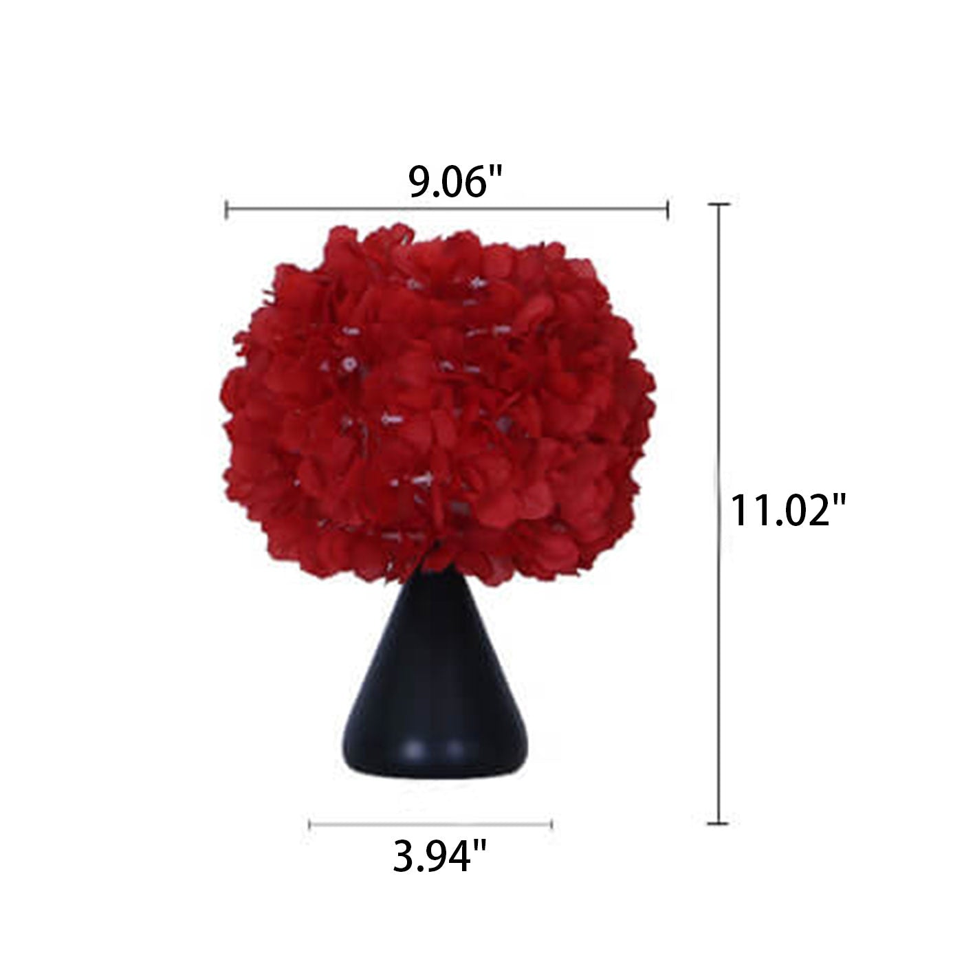 Fabric Simulation Gourd Flower Bouquet Design 1-Light Table Lamp