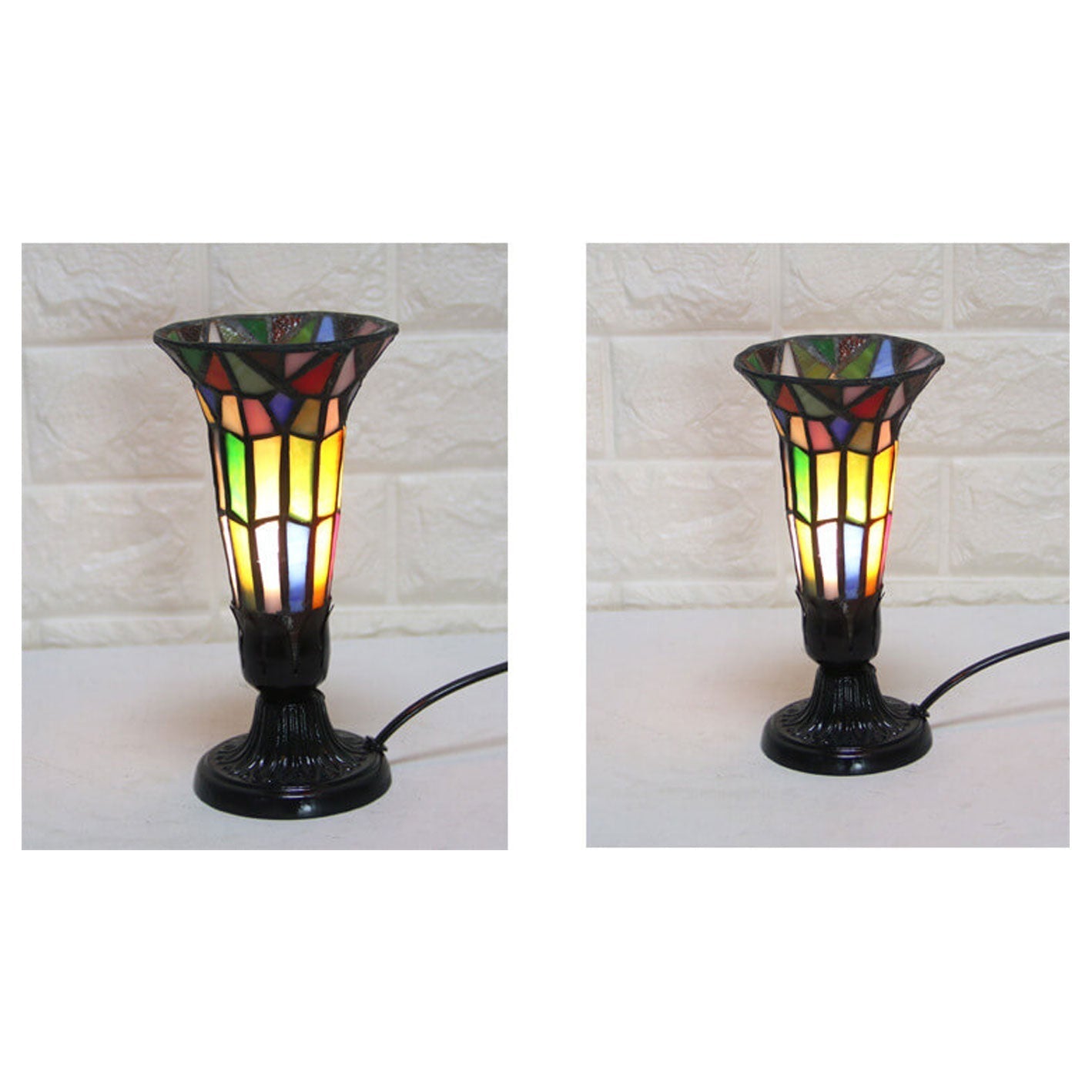 Retro Tiffany Creative Flower Design 1-Light Table Lamp