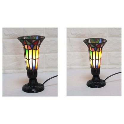 Retro Tiffany Creative Flower Design 1-Light Table Lamp