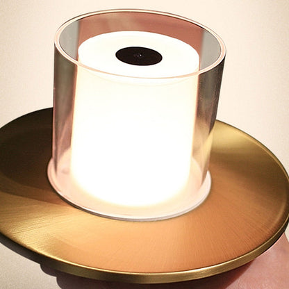 Modern Light Luxury Cylindrical LED Candlestick Night Light Table Lamp