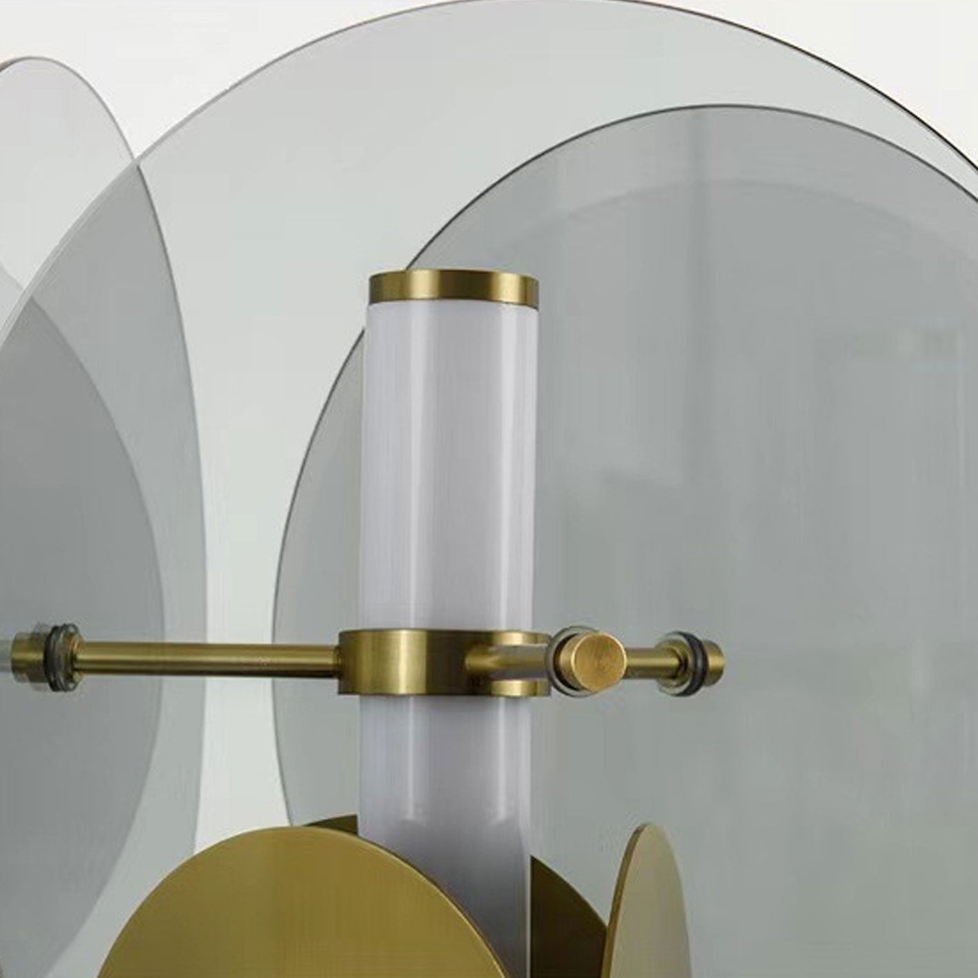 Modern Creative Splicing Glass Iron LED Table Lamp