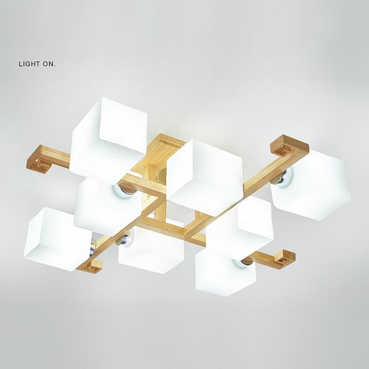 Nordic Modern Creative Solid Wood 4/5/8/9 Lights Flush Mount Ceiling Light