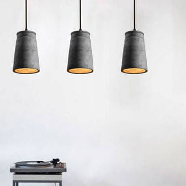 Industrial Simplicity  Cement Geometric 1-Light  Pendant Light