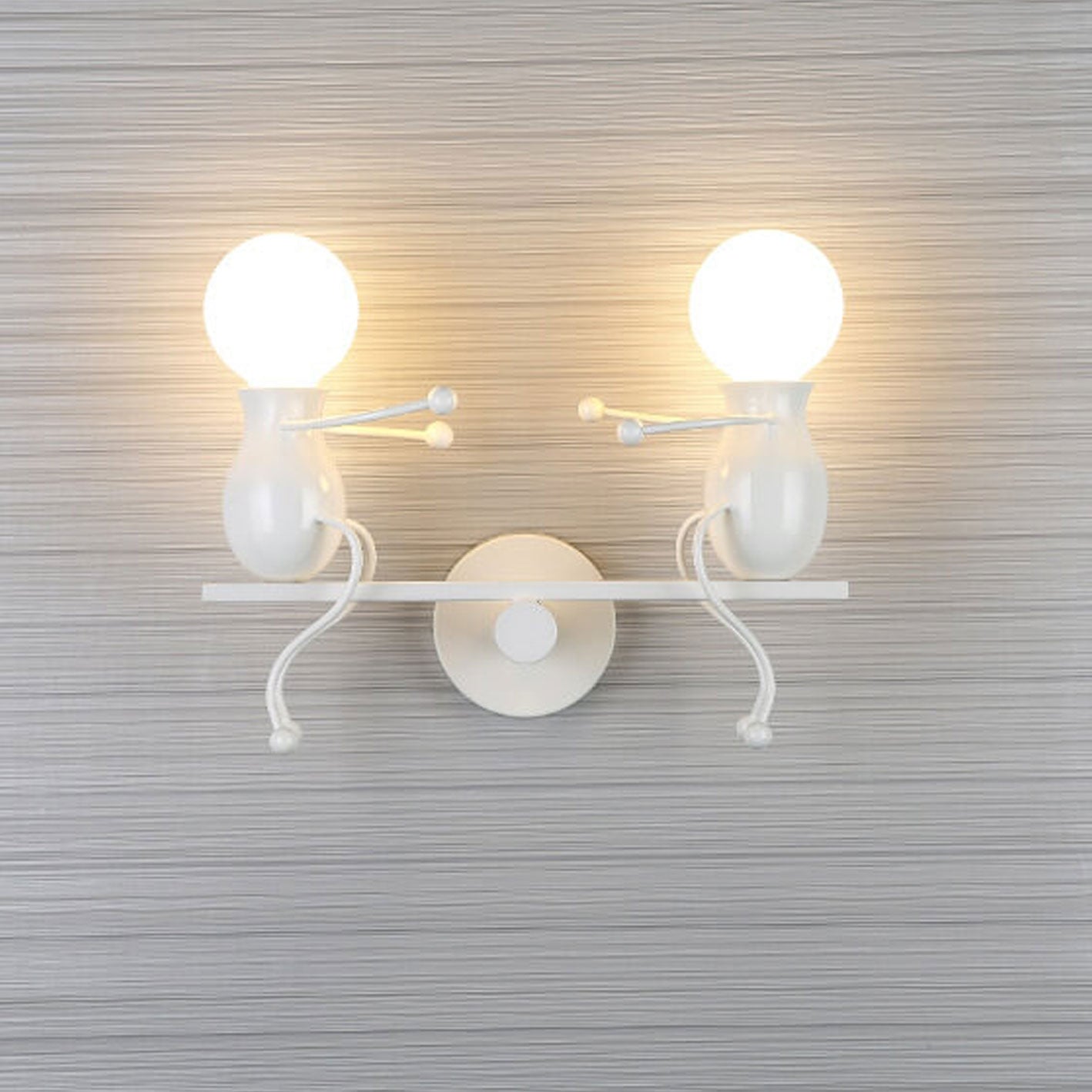 Modern Creative Two Little People 2-Light Wall Sconce Lamp