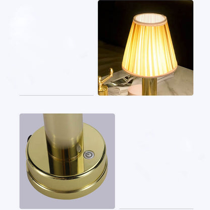 Light Luxury Fabric Shade USB Charging Wireless LED Table Lamp