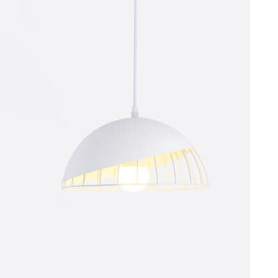 Nordic Macaron Aluminum 1-Light Wire Dome Cage Pendant Light