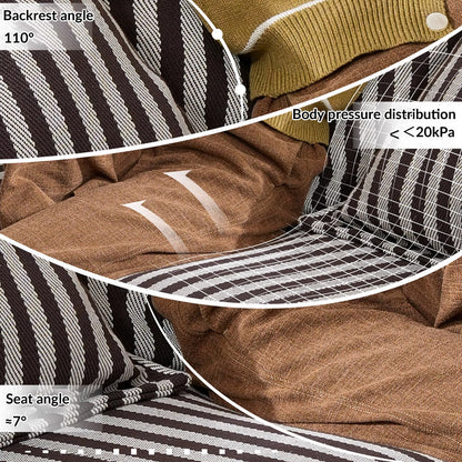 Removable Cover Sofa with Birch Frame – Elegant French 3/4-Seater Accent Chair for Living Room