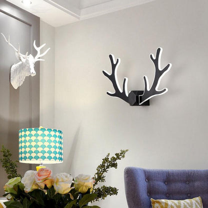 شمعدان بسيط على شكل قرن غزال مزود بإضاءة LED ومُسلّح 