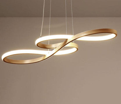 Modern Double-Sided Twist 1-Light LED Chandeliers