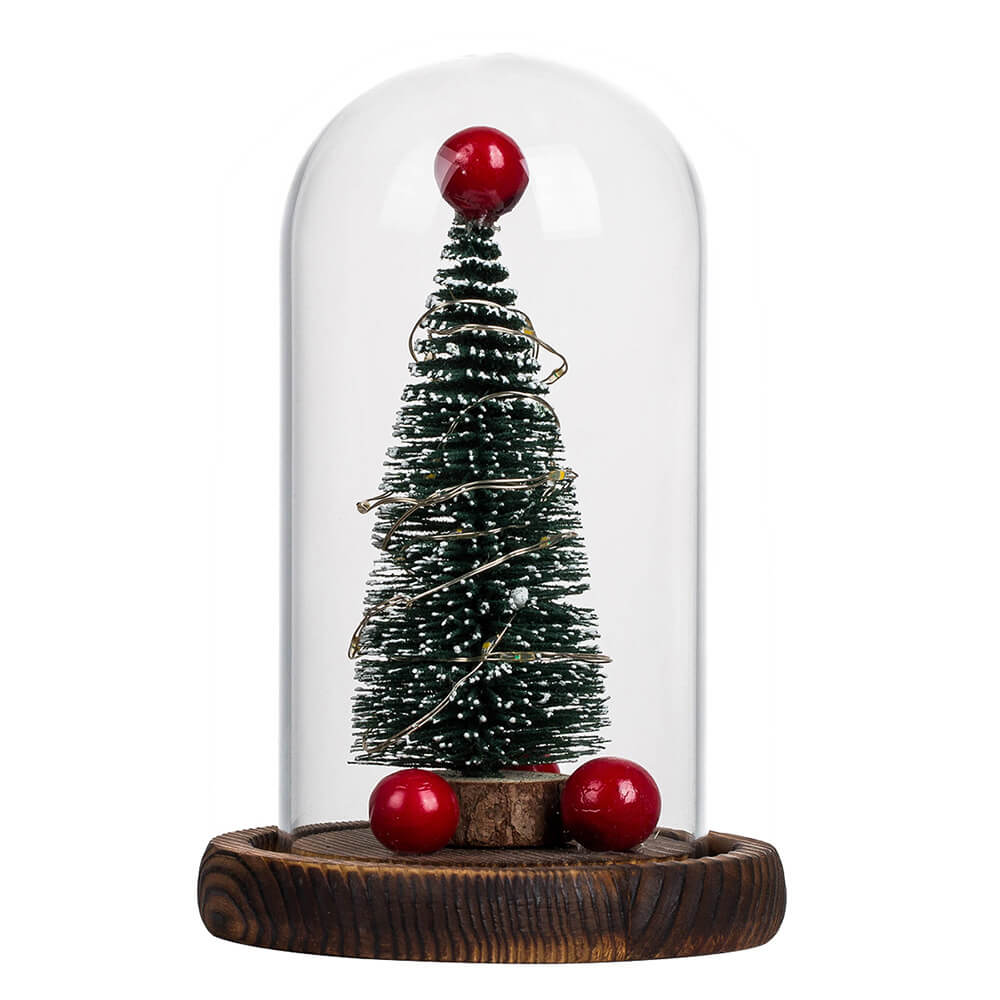 Christmas Tree Glass Cover  LED Night Light Table Lamp