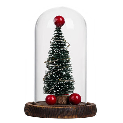 Christmas Tree Glass Cover  LED Night Light Table Lamp