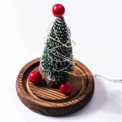 Christmas Tree Glass Cover  LED Night Light Table Lamp