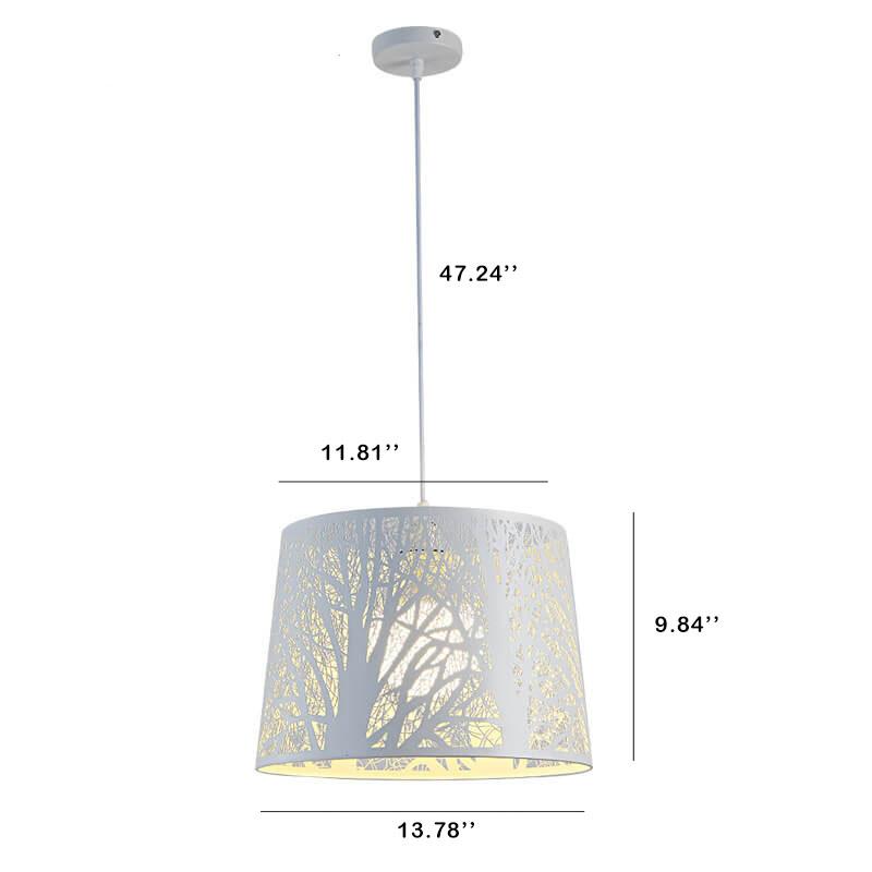 Creative Hollow Carved Cylindrical Metal 1-Light Pendant Light