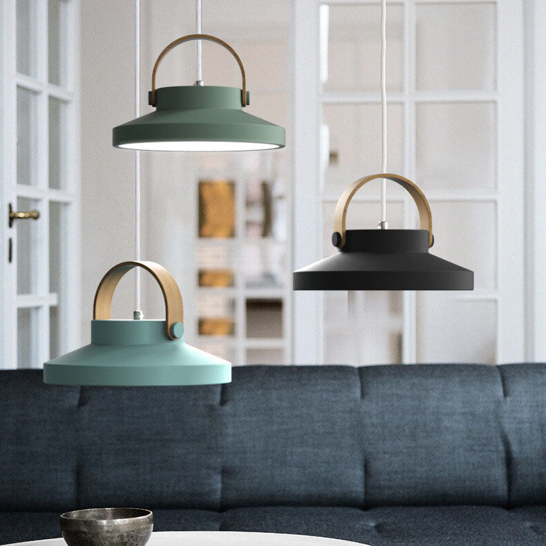 Nordic Macaron Ring Dome 1-Light LED Pendant Light