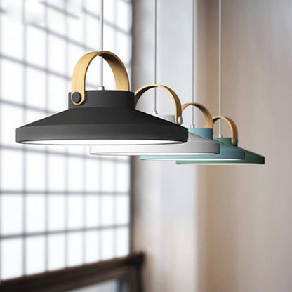 Nordic Macaron Ring Dome 1-Light LED Pendant Light