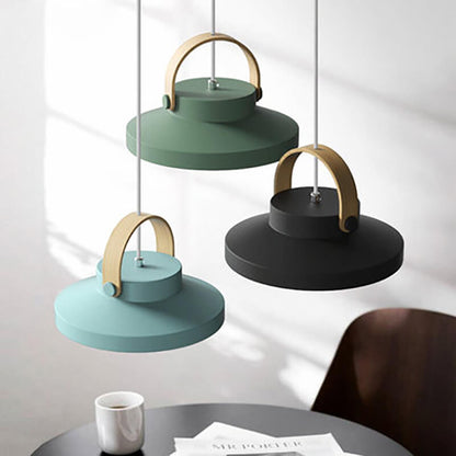 Nordic Macaron Ring Dome 1-Light LED Pendant Light