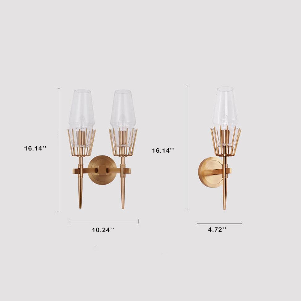 Modern Creative Torch Shaped Metal 1-Light Wall Sconce Lamp