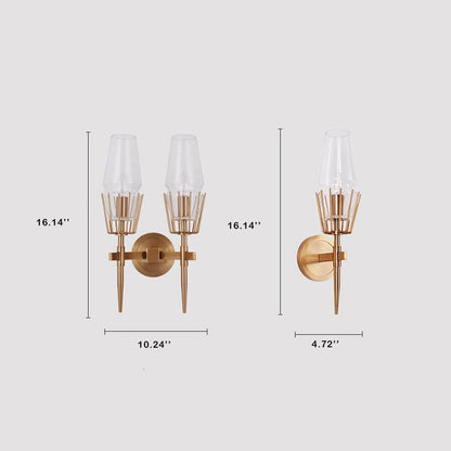 Modern Creative Torch Shaped Metal 1-Light Wall Sconce Lamp