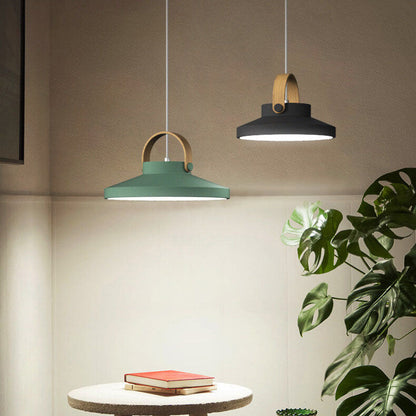 Nordic Macaron Ring Dome 1-Light LED Pendant Light
