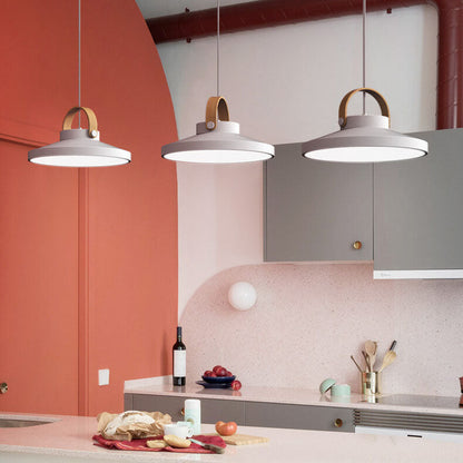 Nordic Macaron Ring Dome 1-Light LED Pendant Light