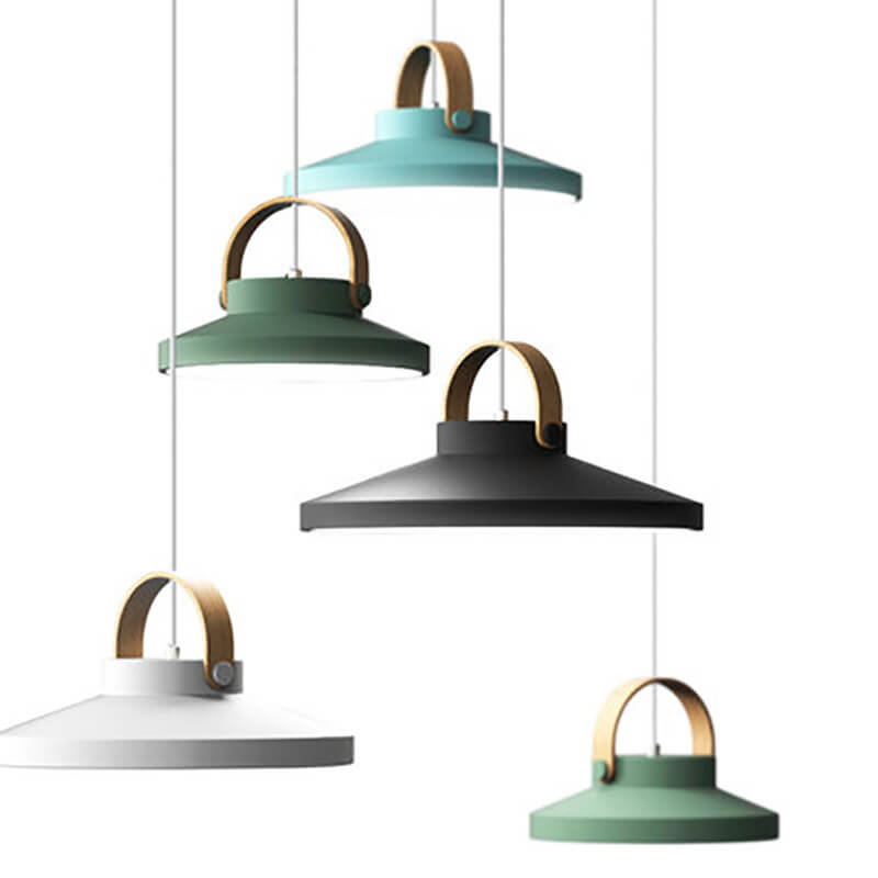 Nordic Macaron Ring Dome 1-Light LED Pendant Light