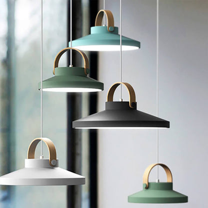Nordic Macaron Ring Dome 1-Light LED Pendant Light
