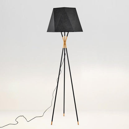 Fabric Lampshade 1-Light Geometric Tripod Standing Floor Lamps