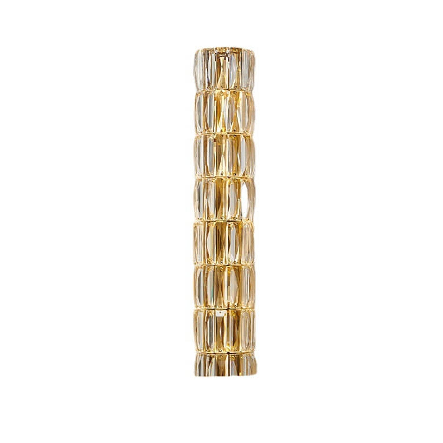 French Light Luxury Crystal Column LED Wall Sconce Lamp