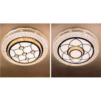 Nordic Light Luxury Round Design Multi-Style LED Flush Mount Light