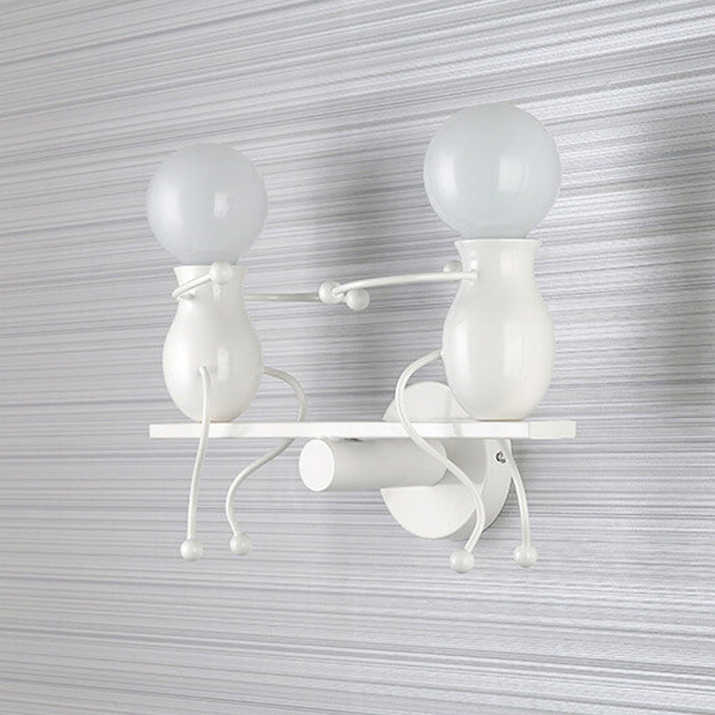 Modern Creative Two Little People 2-Light Wall Sconce Lamp