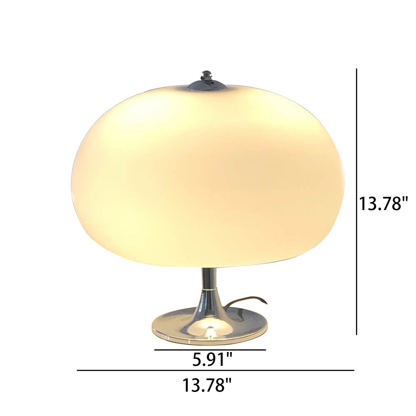 Modern Creamy White Ball Shade 3-Light Table Lamp